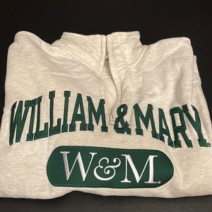 Champion William and Mary quarter zip sweatshirt, size small